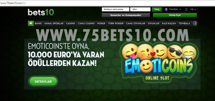 75Bets10.com Yeni Adres ve Emoticoins Kampanyası