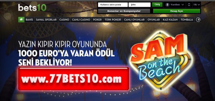 77Bets10.Com Adresi ve Sam On The Beach Bonusu